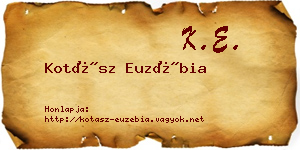 Kotász Euzébia névjegykártya